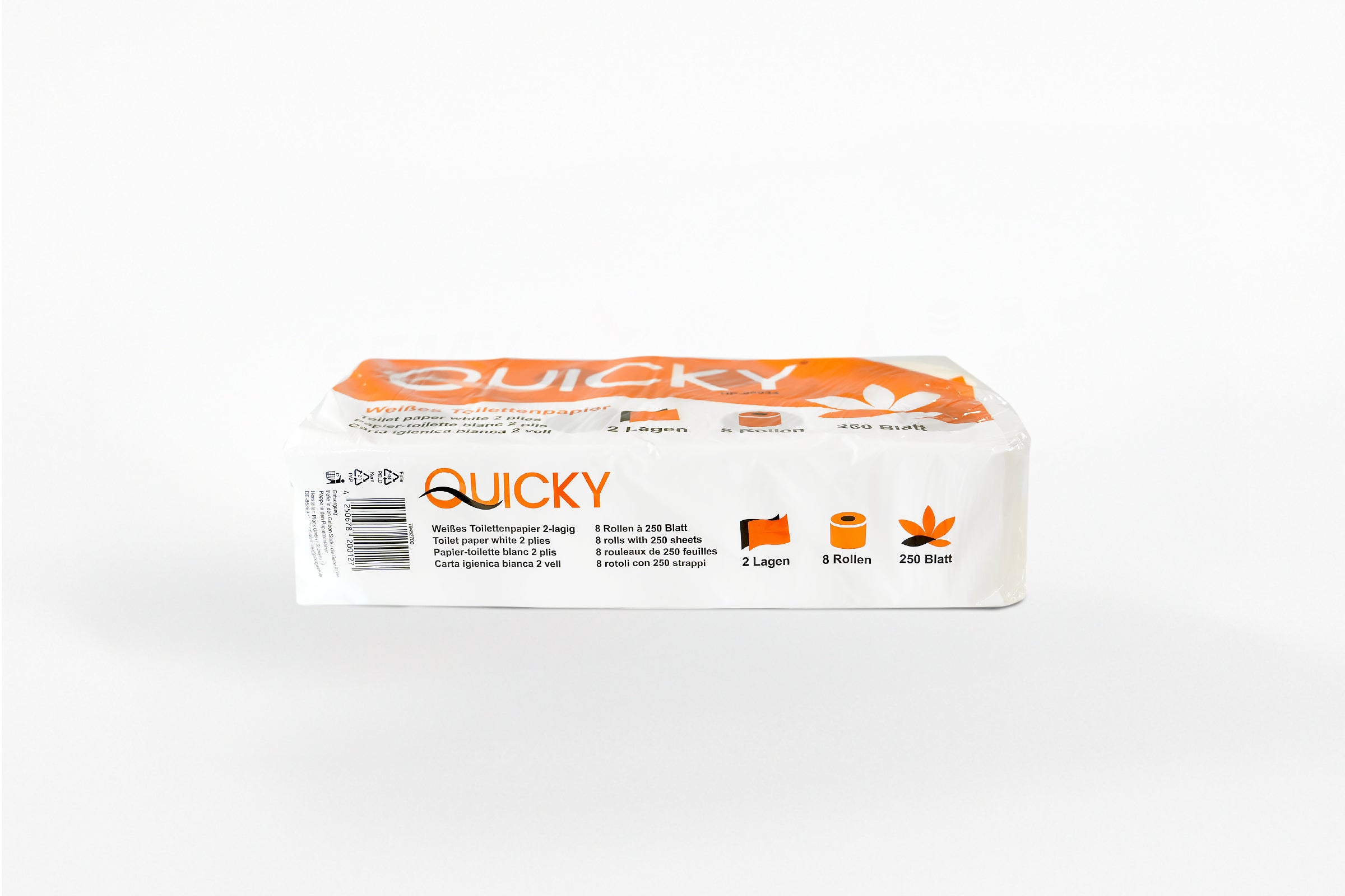 Toilettenpapier 2-lagig, 250 Blatt